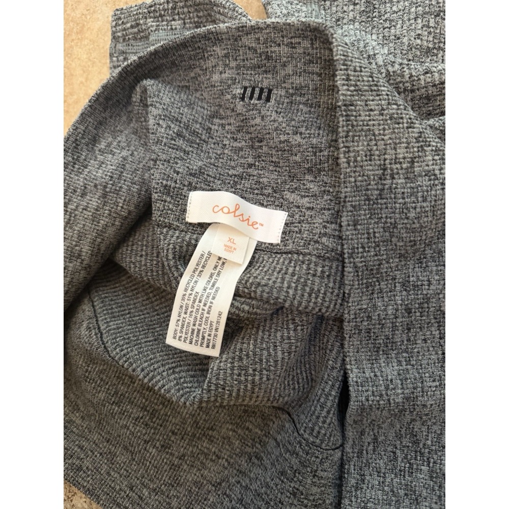 Colsie Women's Ribbed Seamless Lounge Biker Shorts Gray NWT Size XL - Picture 5 of 5